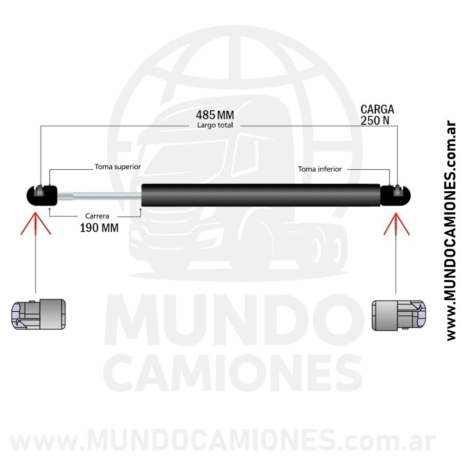 AMORTIGUADOR CAPOT SCANIA S4