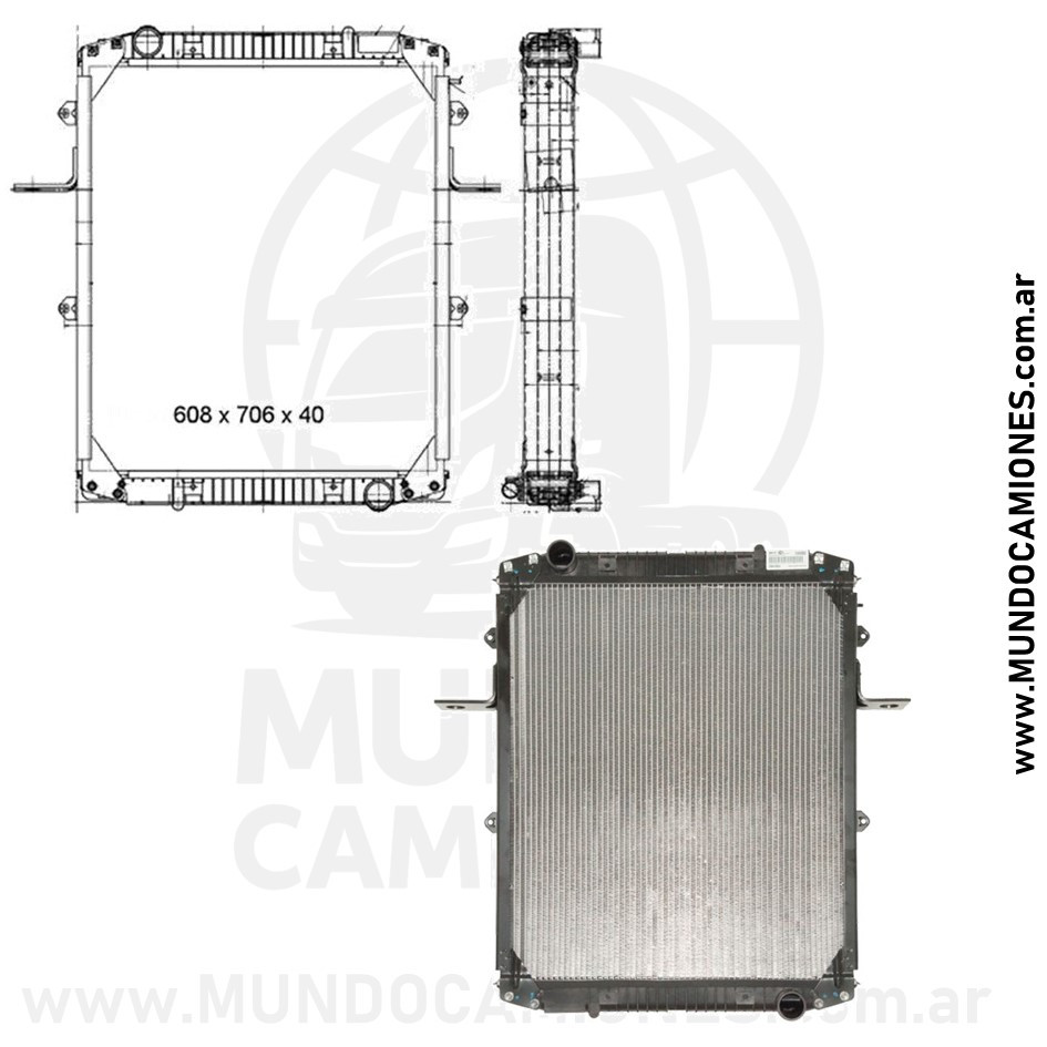 RADIADOR AGUA FORD C/SOPORTE