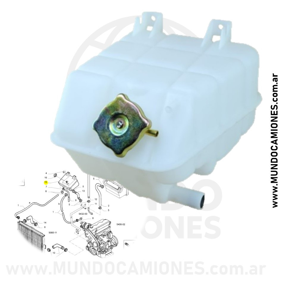 DEPOSITO AGUA S/SENSOR IVECO DAILY