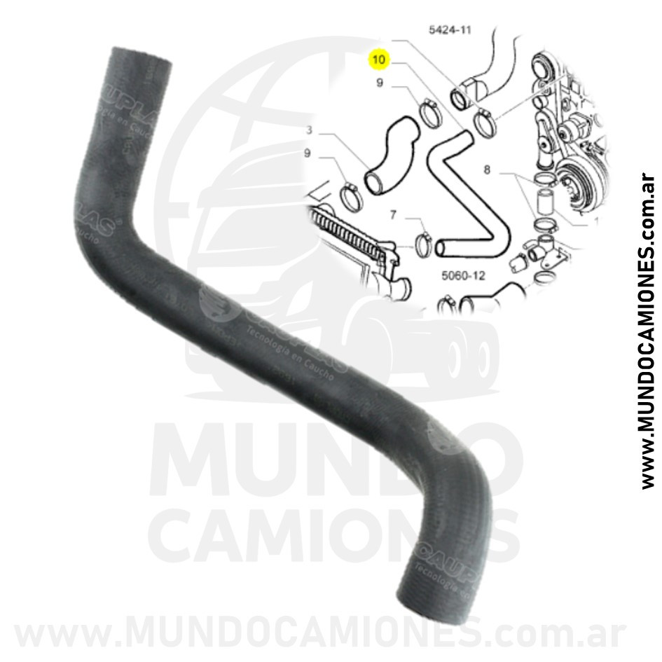MANGUERA REFRIGERACION IVECO