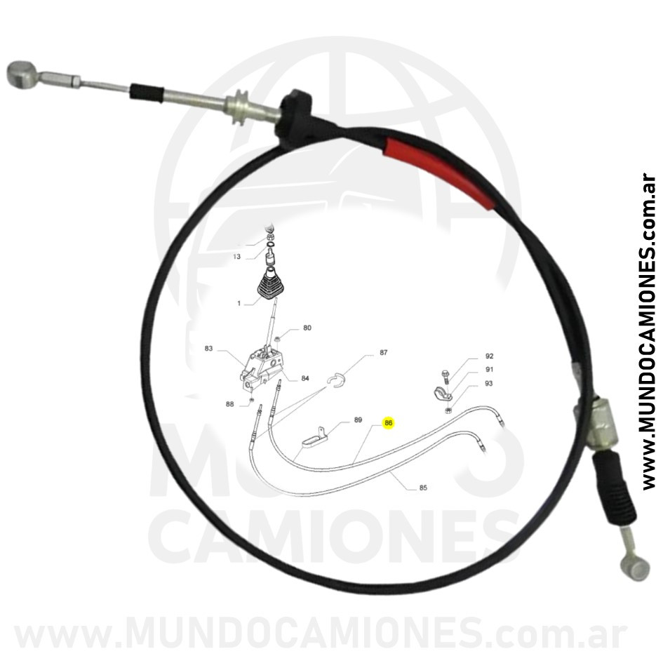 CABLE COMANDO CAMBIO IVECO